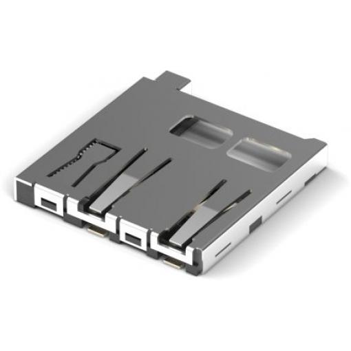 Wurth Elektronik Konektor karty, číslo řady: WR-CRD, počet řad: 1, počet kontaktů: 8 Zatlačit-Zatlačit MicroSD, Povrch,