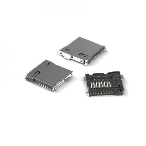 Wurth Elektronik Konektor karty, číslo řady: WR-CRD, počet řad: 1, počet kontaktů: 8 Zatlačit-Zatlačit MicroSD, Povrch,