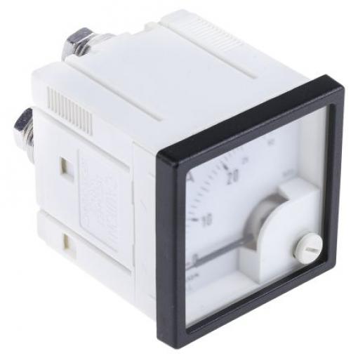 Analogový panelový ampérmetr, výška výřezu: 45mm, max. hodnota: 25/50A AC, šířka výřezu: 45mm, přesnost měřicího
