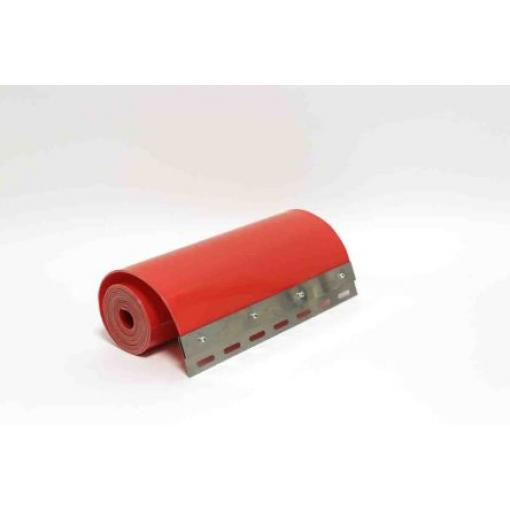 Plenty z PVC proužků, Červená, délka: 2 m, šířka: 200 mm, Průmyslový x 2 mm RS PRO