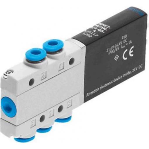 Elektromagnetický ventil 5/2 monostabilní, řada: MHE2 Elektřina, max. průtok: 90 L/min Festo 24 V dc