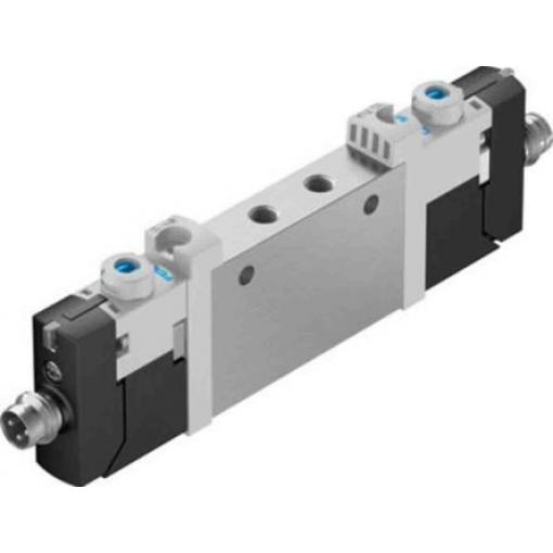 Elektromagnetický ventil 5/3 uzavřený, řada: VUVG-L10-P53E-T-M5-1R8L 5 mm Elektřina, max. průtok: 210 L/min Festo 24 V
