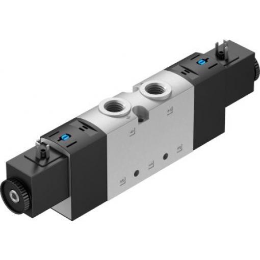 Elektromagnetický ventil 5/3 uzavřený, řada: VUVS-L25-P53E-MD-G14-F8-1C1 G Elektřina, max. průtok: 1000 L/min Festo 24 V
