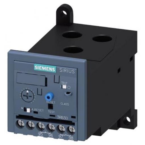 Siemens Relé na přetížení, rozsah: 3RB3 1 NO/1 NC s Automaticky a ručně resetováním a hodnotami FLC motoru 50A 4A 45 V