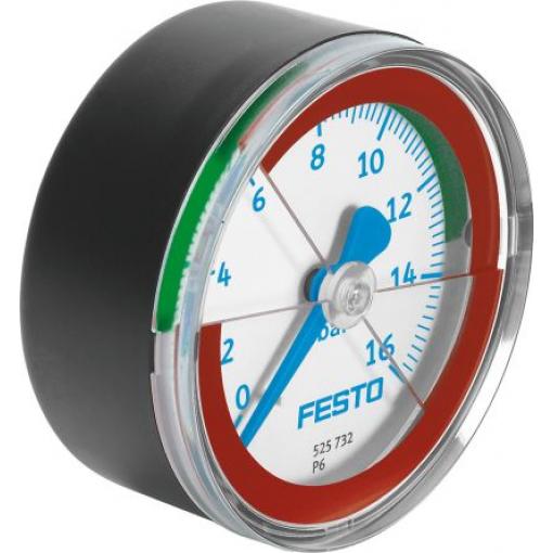Tlakoměr Se závitem MA-50-16-R1/4-E-RG 50 mm 1/4 in R ABS, 60 °C 16 bar 0 bar Festo