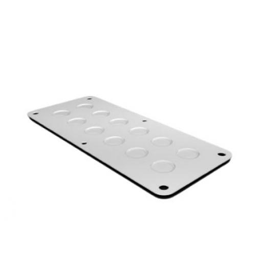 Rittal Průchozí deska, délka: 90 mm Šedá x 220 mm Typ skříně KX, Ocel