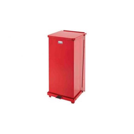 Rubbermaid Commercial Products Nádoba na odpad, Defenders 49L, Červená Pedál víko Pozinkovaná ocel