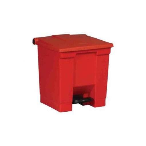 Rubbermaid Commercial Products Nádoba na odpad, Legacy Step-On 30L, Červená Pedál víko Plastové