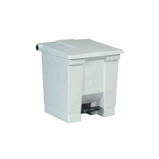 Rubbermaid Commercial Products Nádoba na odpad, Legacy Step-On 30L, Bílá Pedál víko Plastové