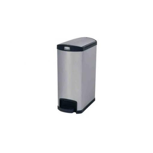 Rubbermaid Commercial Products Nádoba na odpad, Slim Jim 50L, Černá Pedál víko Pozinkovaná ocel