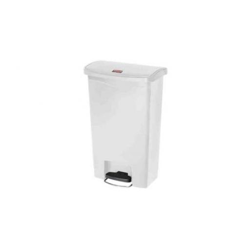 Rubbermaid Commercial Products Nádoba na odpad, Slim Jim 50L, Bílá Pedál víko Pryskyřice