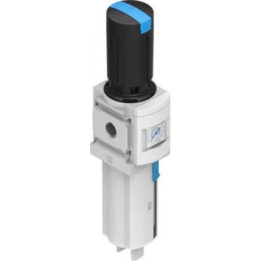 Regulátor s filtrem, řada: G 1/2 40 μm, přípojka portu: 3/8 in G, max. tlak: 12 bar Automatické 3/8 in Festo 529234