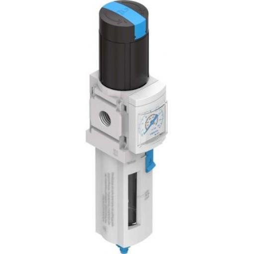 Regulátor s filtrem, řada: G 1/4 5 μm, přípojka portu: 1/8 in G, max. tlak: 14 bar Ruční 1/8 in Festo 529168