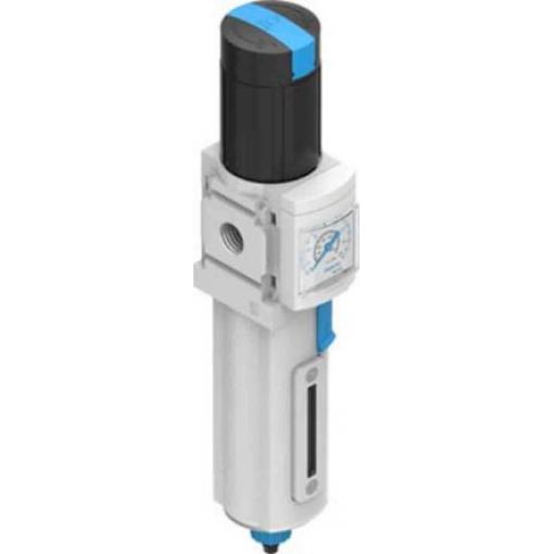 Regulátor s filtrem, řada: G 1/8 5 μm, přípojka portu: 1/4 in G, max. tlak: 12 bar Automatické 1/4 in Festo 535720