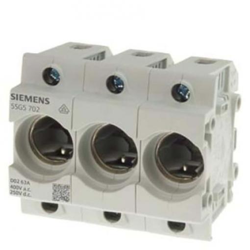 Držák keramických pojistek 16A 400V ac Siemens D01 3pólový