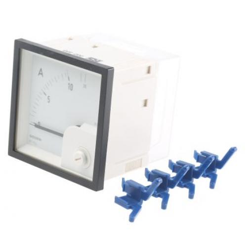 Analogový panelový ampérmetr, výška výřezu: 68mm, max. hodnota: 20A AC, šířka výřezu: 68mm, přesnost měřicího