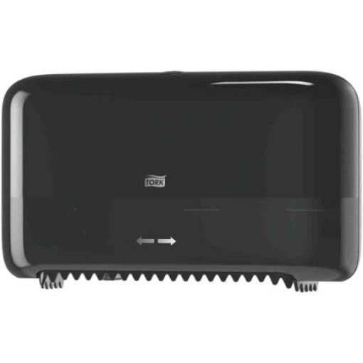 Tork Dávkovač toaletního papíru, Duální, Černá, Plastové, 130 mm x 207 mm, šířka: 360 mm