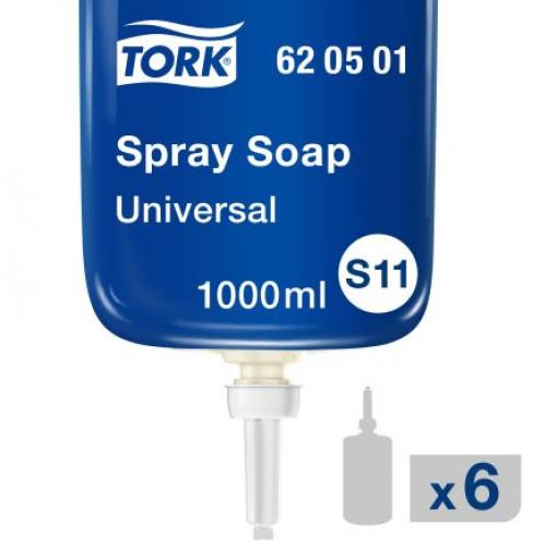 Tork Čistič a mýdlo na ruce, Čirá, vůně: Vonný, Tork Spray Soap, 2080 mL Ekoznačka EU Antibakteriální Láhev