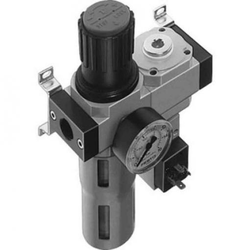 Regulátor s filtrem, řada: G 1/4 40 μm, přípojka portu: 1/4 in G, max. tlak: 12 bar Automatické Festo 185758
