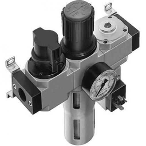 Regulátor s filtrem, řada: G 1/4 40 μm, přípojka portu: 1/2 in G, max. tlak: 12 bar Automatické Festo 186050