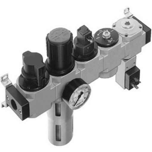 Regulátor s filtrem, řada: G 1/4 40 μm, přípojka portu: 1/4 in G, max. tlak: 16 bar Ruční Festo 185781