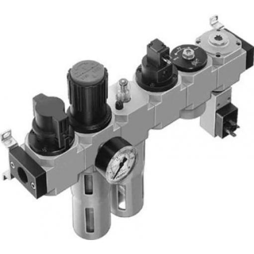 Regulátor s filtrem, řada: G 1/4 40 μm, přípojka portu: G 3/8, max. tlak: 16 bar Ruční Festo 185845
