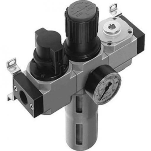 Regulátor s filtrem, řada: G 1/2 40 μm, přípojka portu: 3/8 in G, max. tlak: 12 bar Automatické Festo 185726