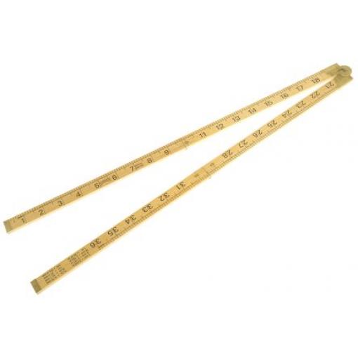 Skládací pravítko RSR073RS, Imperiální, Metrický, délka: 1m šířka 38mm skládací, Dřevo Sybren