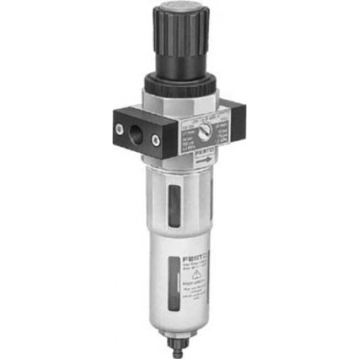 Regulátor s filtrem, řada: G 3/4 40 μm, přípojka portu: 3/8 in G, max. tlak: 12 bar Automatické Prepared For G1/8 Festo