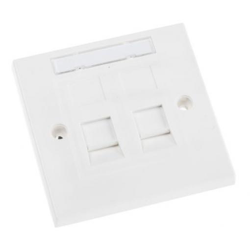 Telefonní zásuvka, řada: 18197, RJ45 Bílá 2, materiál pouzdra: Termoplast Molex Premise Networks