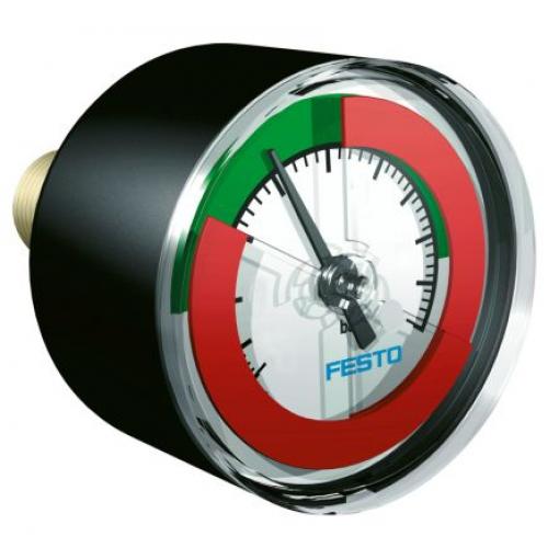 Tlakoměr Se závitem MA-40-145-R1/8-PSI-E-RG 40 mm 1/8 in R ABS, 60 °C 9.9 bar 0 bar Festo