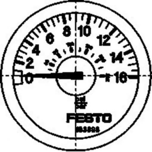 Tlakoměr Se závitem MA-40-6-G1/4-EN 40 mm 1/4 in G ABS, 60 °C 6 bar 0 bar Festo