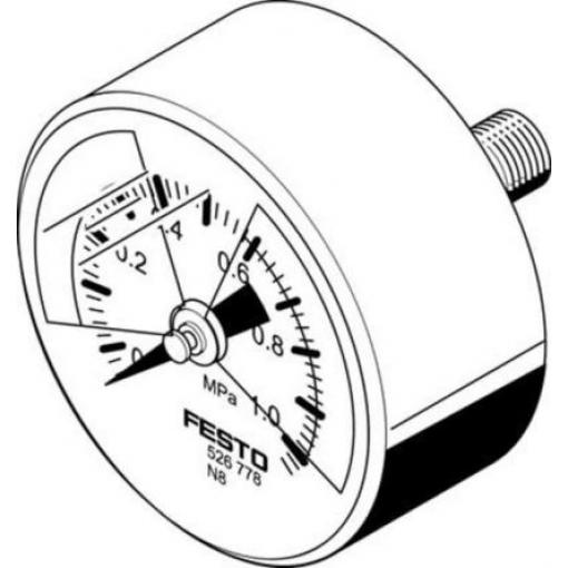 Festo Pneumatická armatura, řada: QSLV6-G1/2-12 Male závit G1/2, Pneumatické připojení