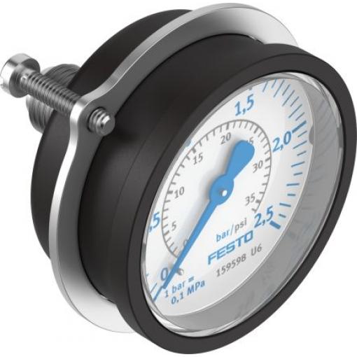 Tlakoměr Se závitem FMA-50-2,5-1/4-EN 50 mm G 1/4 ABS, 60 °C 2.5 bar 0 bar Festo