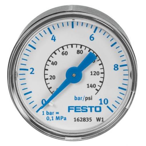 Tlakoměr Se závitem MA-23-10-R1/8 23 mm 1/8 in R ABS, 60 °C 10 bar 0 bar Festo