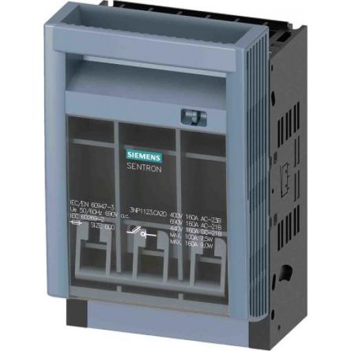 Siemens Pojistka odpojovač spínače, řada: 3NP1 3pólový Nezapouzdřený 160 A velikost pojistky NH000