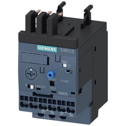 Siemens Relé na přetížení, rozsah: 3RB3 1 NO/1 NC s Automaticky a ručně resetováním a hodnotami FLC motoru 1.25A 4A 0.75