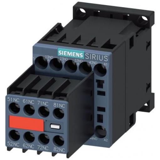Siemens 4 NO, 4 NC Relé stykače napětí ve vinutí 24V dc 10 A 690V ac s 4 NO, 4 NC kontakty 24V dc, rozsah: 3RH2