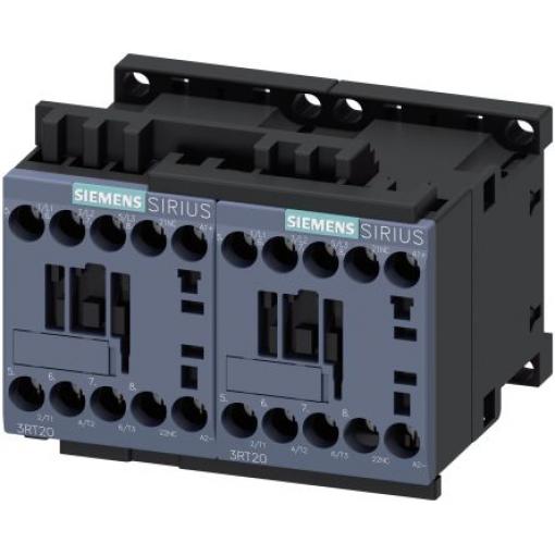Siemens Reverzační stykač napětí ve vinutí 24V dc 3pólový 9 A 400V ac 4 kW s 3 NO kontakty 24V dc Řízení motoru,
