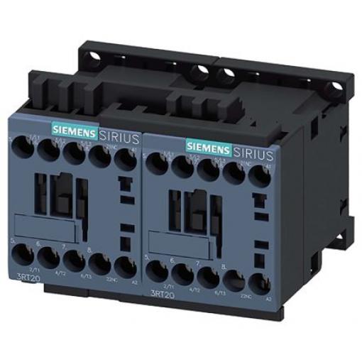 Siemens Reverzační stykač napětí ve vinutí 230V ac 3pólový 12 A 690V 5.5 kW s 3 NO kontakty 230V ac Řízení motoru,