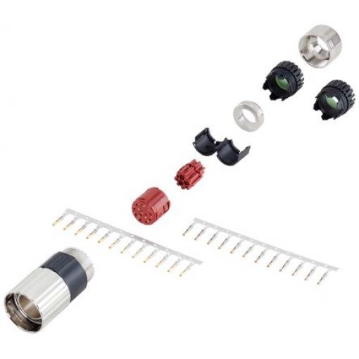 Kulatý konektor, počet kontaktů: 12, Kabel, velikost: Standard Siemens, pohlaví kontaktu: Vnitřní, orientace těla: Rovný