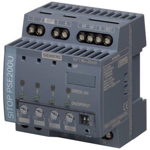 Siemens Měnič DC/DC 6EP1961-2BA61, výstup: 24 V dc, Vin 24V dc 3 A, Vin 24V dc 9 W -25 °C 60 °C Lišta DIN