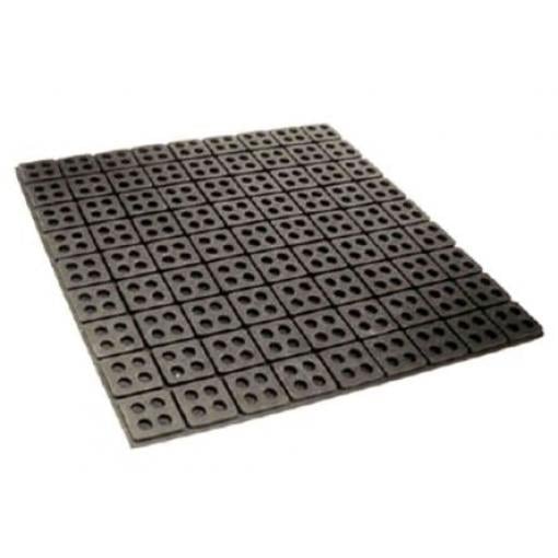 RS PRO Antivibrační podložka -50 °C až 100 °C, délka: 305 mm, šířka: 305mm, tloušťka: 19 mm, Antivibrační izolační
