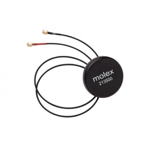 Anténa GPS Všesměrový Průchozí otvor/šroubení Puk SMA Vnější Molex 3.73 dBi GPS, LTE
