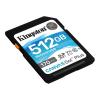 Karta SD 512 GB SDXC Průmyslová třída 3D TLC Kingston, řada: Canvas Go! Plus U3, UHS-I, Třída 10, A2 85 °C -25 °C