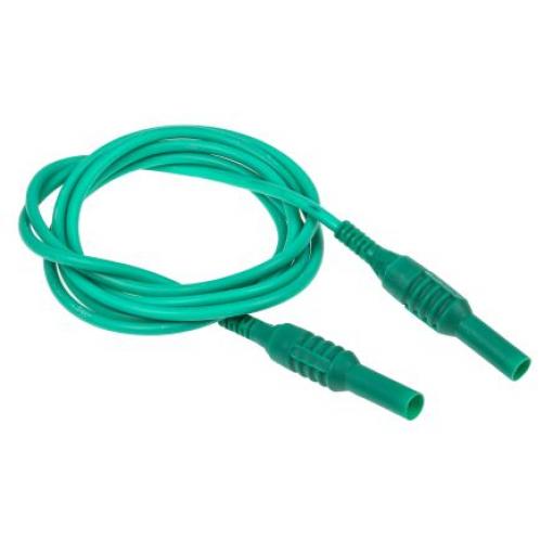 RS PRO Zkušební kabel s konektorem, Zelená 10A, délka kabelů: 1.5 m, 1 kV, úroveň kategorie: CAT III