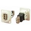 RS PRO Konektor USB, řada: Feedthrough Vnitřní, počet portů: 1portový, orientace těla: Rovný USB typu A, 30 V, Panel USB