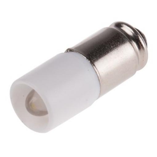 RS PRO Kontrolka barva světla Bílá, objímka žárovky: Miniaturní drážka Jednočipové, průměr: 6 mm, 12 V ac/dc