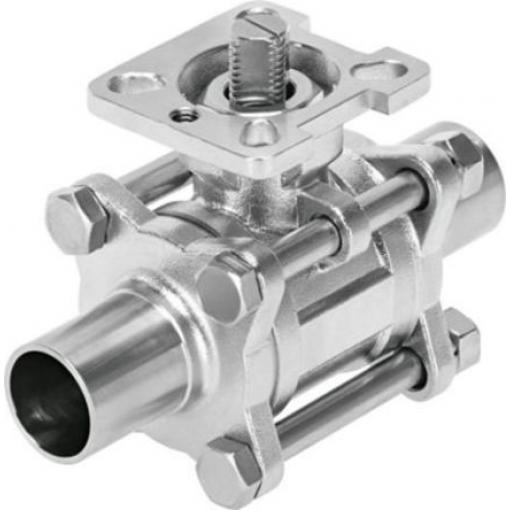 Kulový ventil, Nerezová ocel VZBD-1/2-W3-16-T-2-F0304-V14V14 Svařovaný konec podle ISO 1127 Festo ISO 1127 ISO 1127
