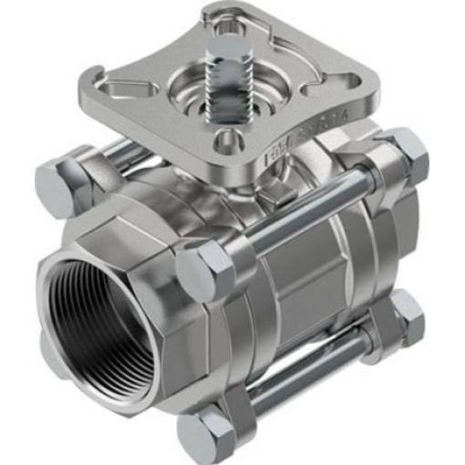 Pneumatický ventil s ručním ovládáním, řada: VZBE Páka 1/2 in NPT, materiál tělesa: Nerezová ocel 4809121, teplotní